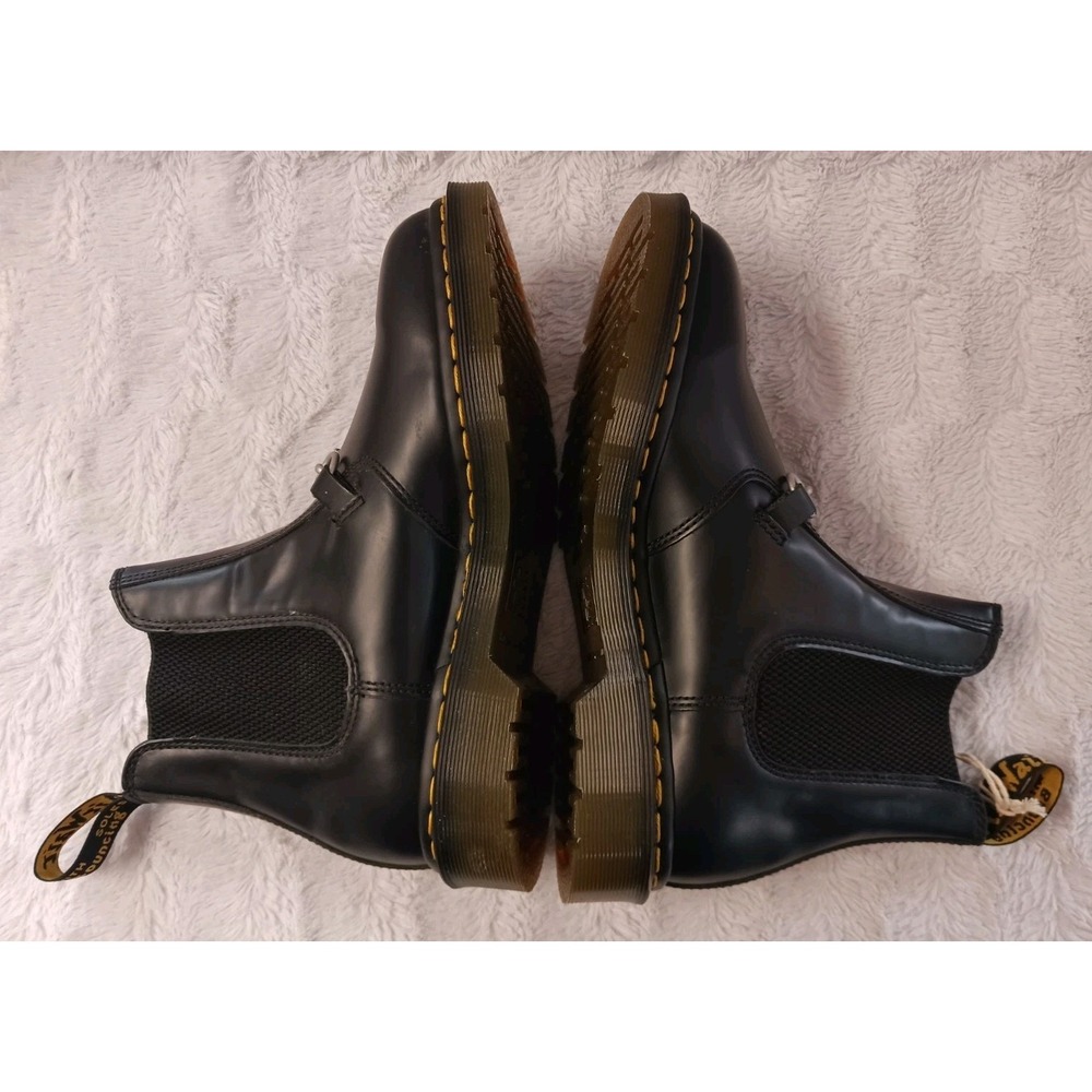 Dr. Martens x Needles Chelsea Boots 2976 Snaffle Black Leather Men's 9 Women 10 - Picture 8 of 11